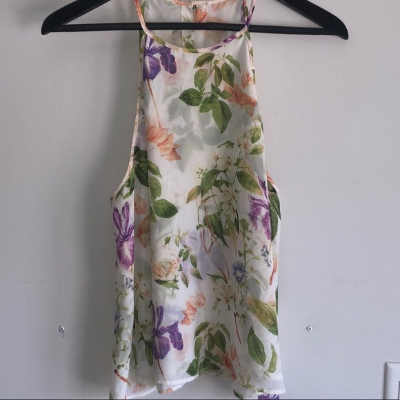 Floral Fly Away Open Back Blouse - Picture 9 of 9